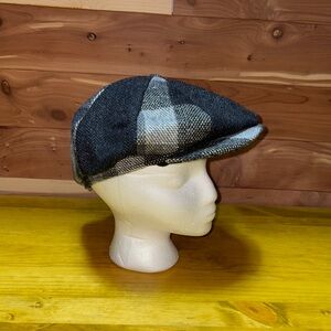 Plaid Wool Flat Cap